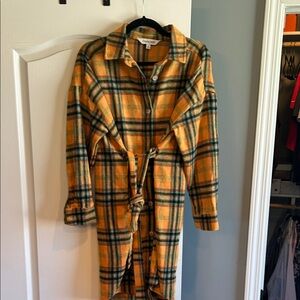 DAVI & DANI Yellow Plaid Mini Dress